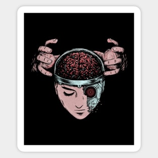 Cyborg Brain Sticker